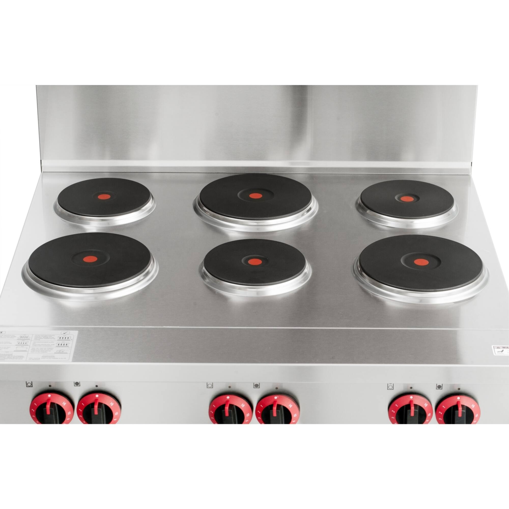 Alt View 6. Koolmore - 36 In. Commercial Electric Range with 6 Burners and 1 Standard Electric Oven in Stainless Steel - 208V 3 Phase - Stainless-Steel.