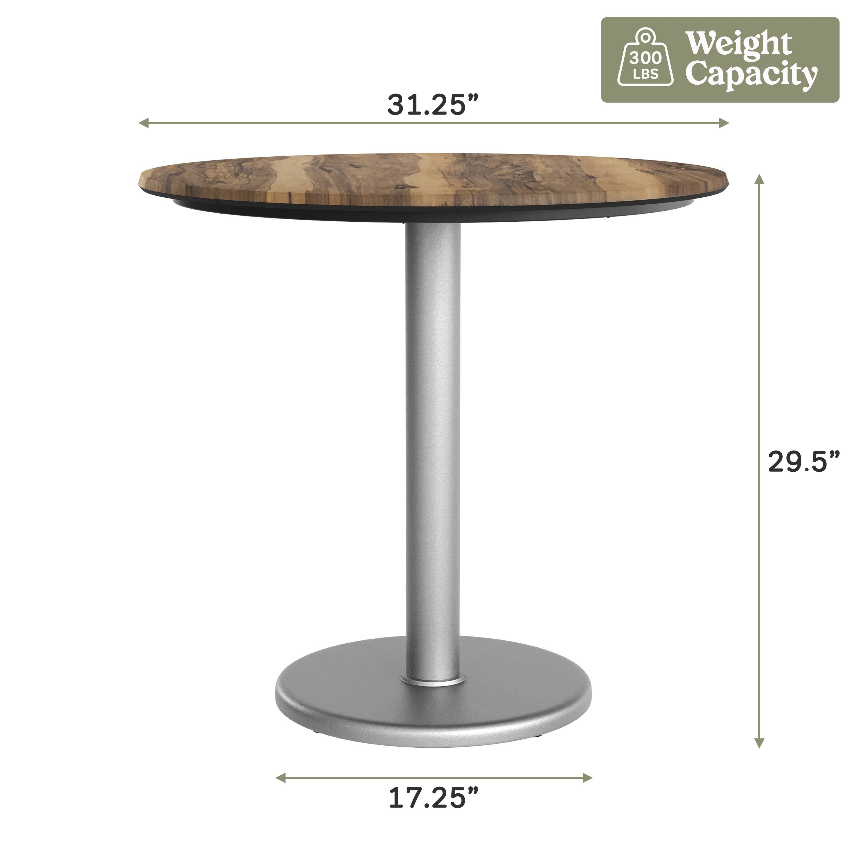 31.25" Diameter  
300 LBS Capacity  
29.5" Height  
17.25" Base