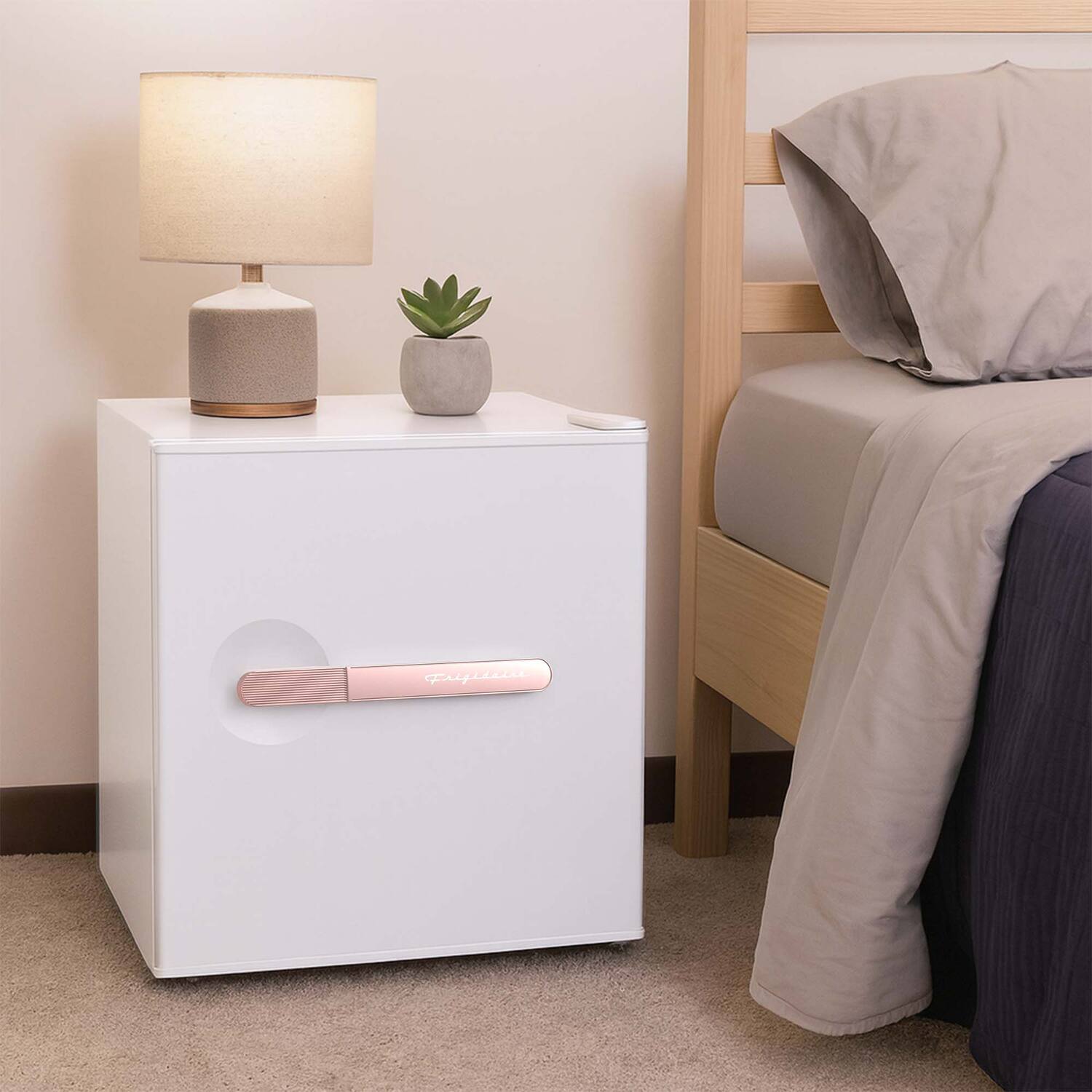 Angle. Frigidaire - Frigidaire EFR197RGWHIT 1.6 Cu. Ft. White Retro Compact Refrigerator with Side Bottle Opener - Black.