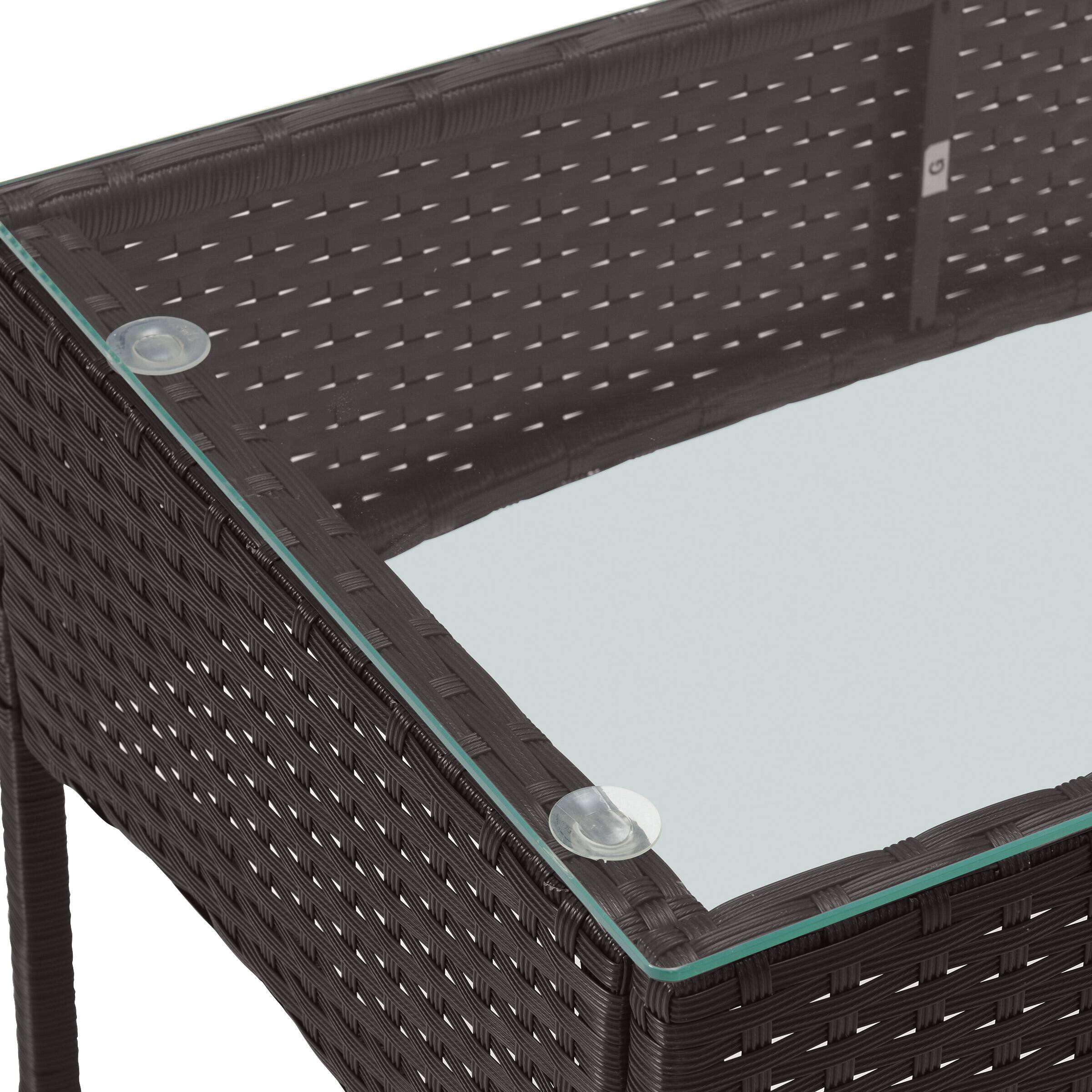 Alt View 4. Lavish Home - 4PC Rattan Patio Furniture Set - Black.