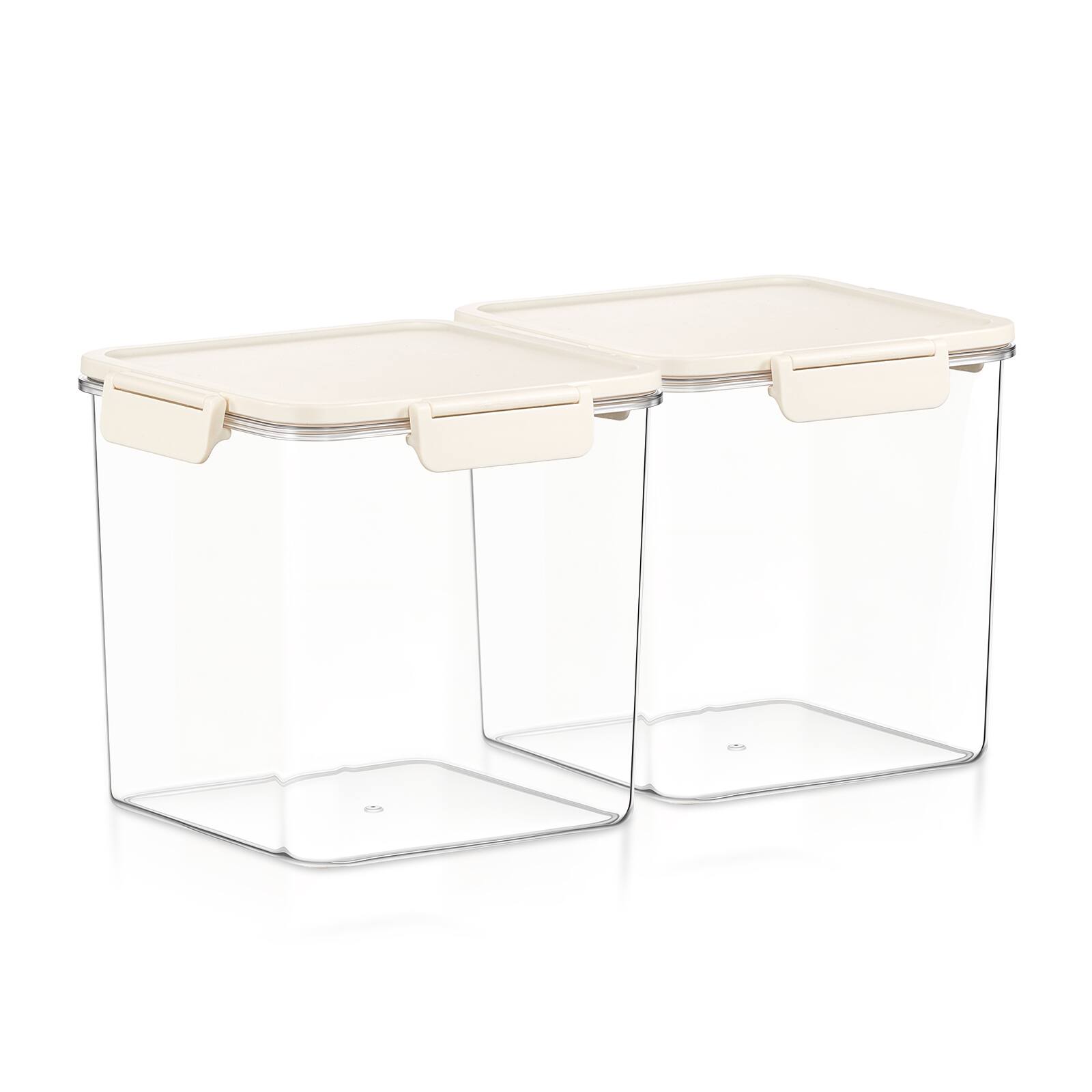 Angle. Sorbus - Sorbus 2 Pack Airtight Food Storage Containers - Clear Stackable Pantry Canisters with Secure Lid for Rice, Cereal - Clear.