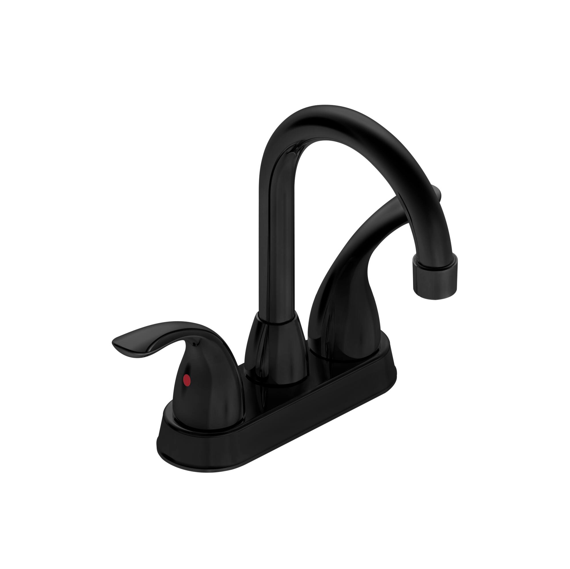Alt View 2. Bothwa Home - Bothwa Home BF-SL02011K05-MB 13 - Inch Avalon Two Handle Bathroom Faucet in Matt Black Finish - Matt Black.