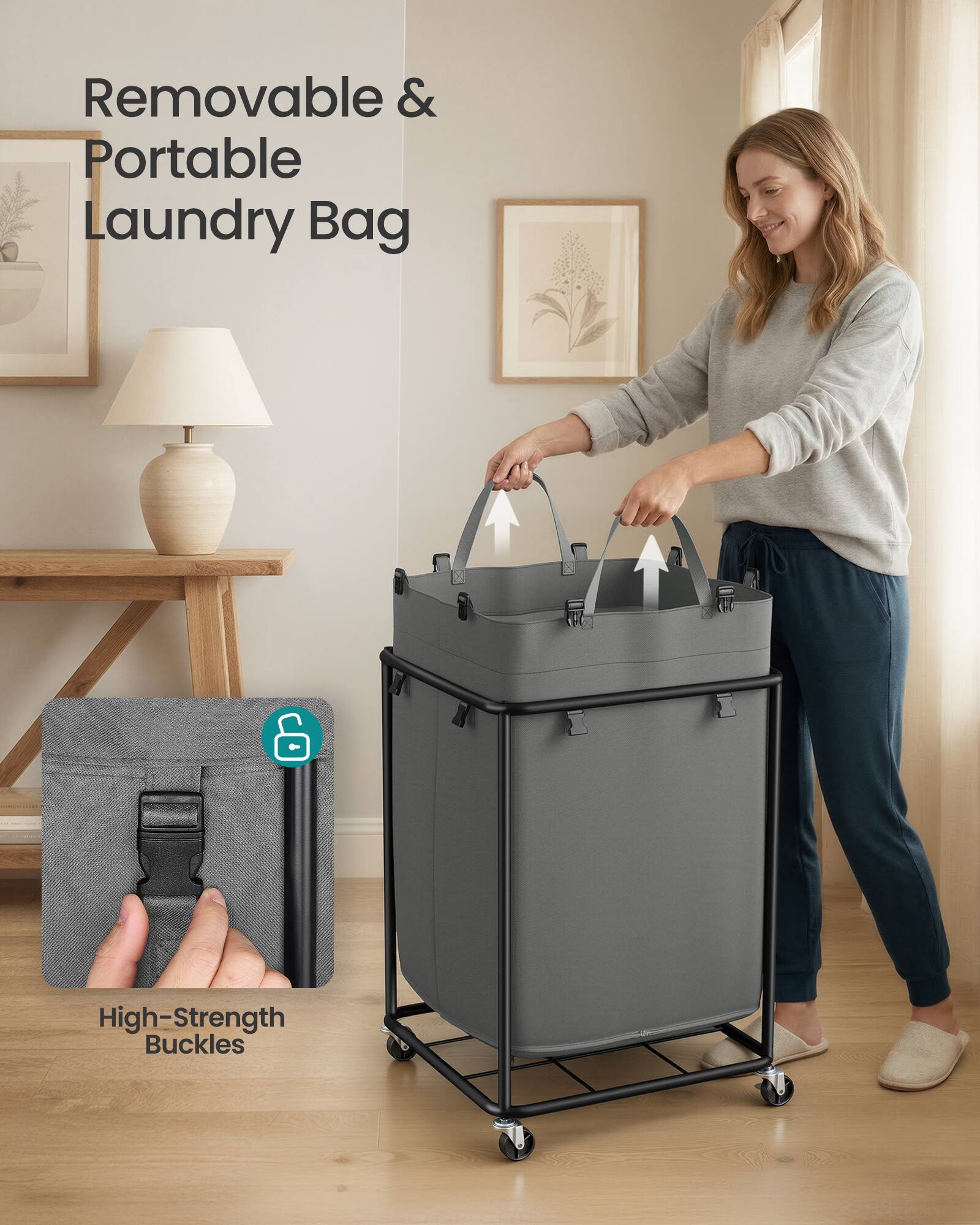 Removable & Portable Laundry Bag

High-Strength Buckles