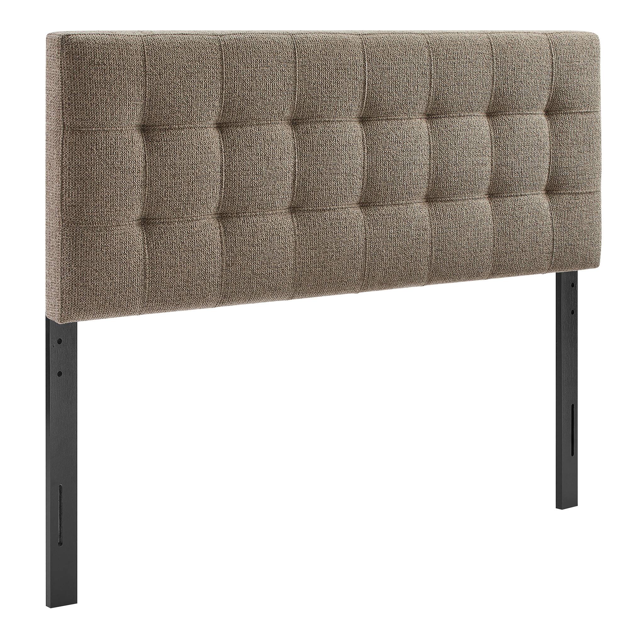 Angle. Modway - Lily Upholstered Fabric Headboard by Modway - Taupe.