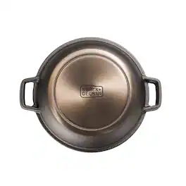 Black+Decker - 5-Quart Cast Iron Dutch Oven with 10.25-Inch Skillet Lid - Bronze
