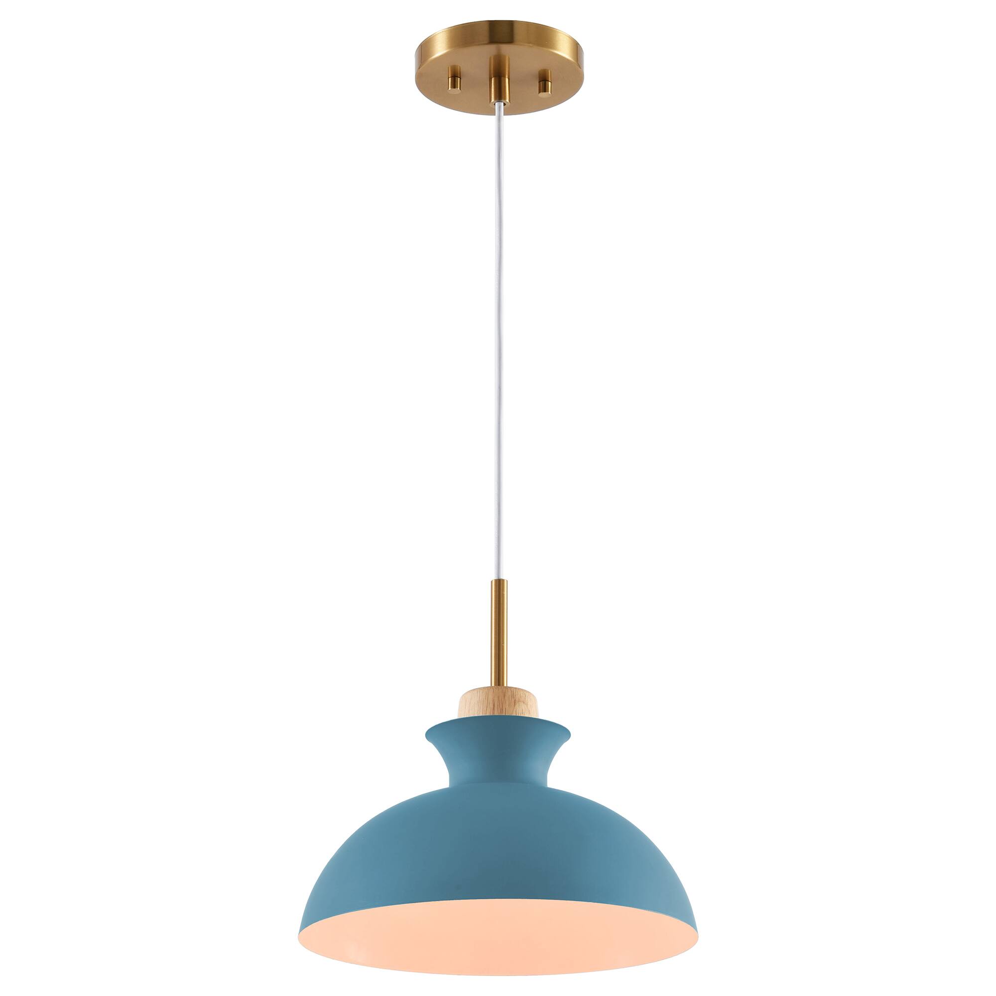 Alt View 4. Parrot Uncle - 1-Light Modern Blue Hanging Pendant Light - Blue.