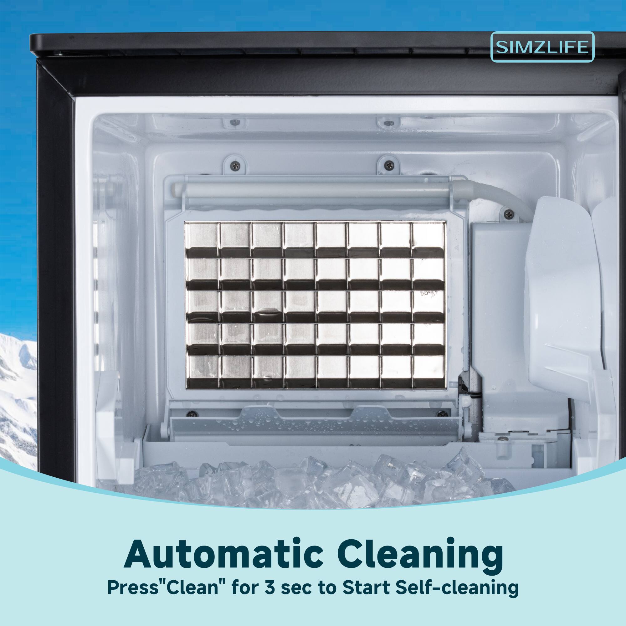 SIMZLIFE Automatic Cleaning  
Press "Clean" for 3 sec to Start Self-cleaning