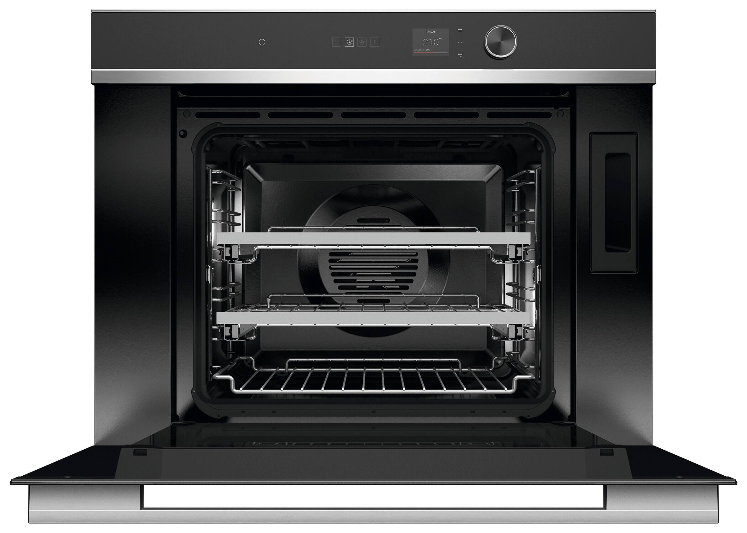 Alt View 11. Fisher & Paykel - Contemporary 30-in Combination steam oven with 23 funtions, touch display, compact in - Stainless steel.