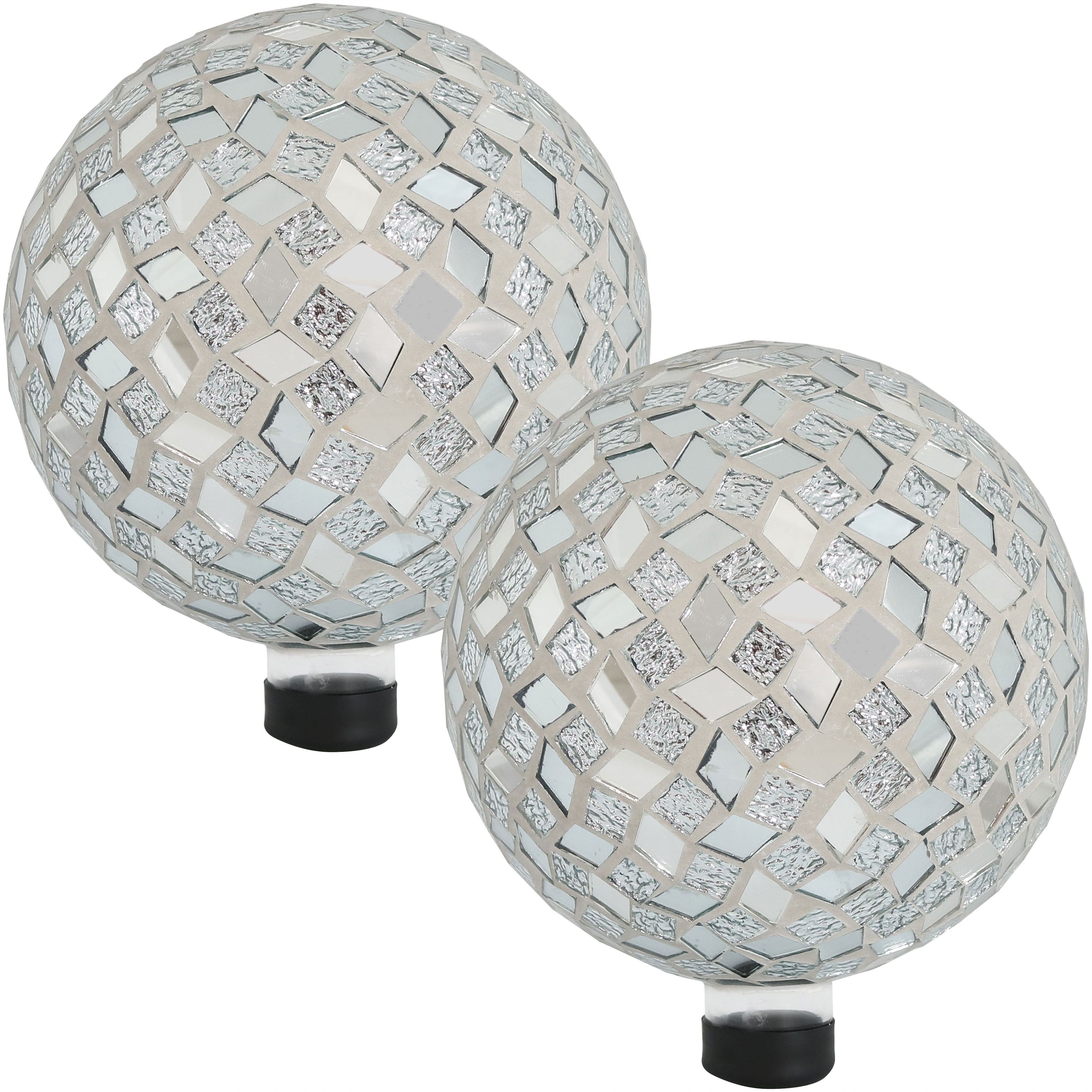Sunnydaze - Mosaic Gazing Globe - 10 in - Set of 2 - Mirrored Diamond price history on PriceWatchPro