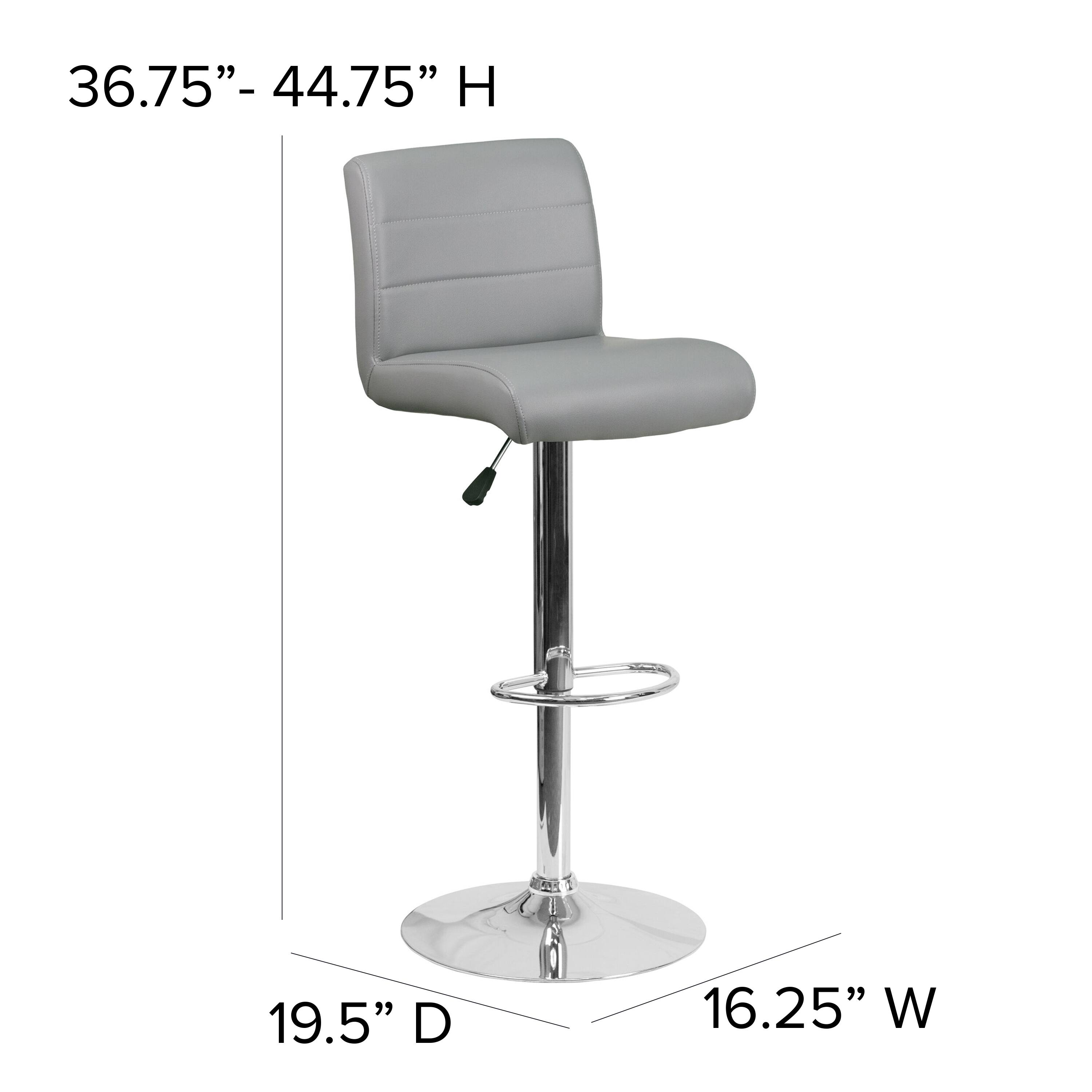 36.75" - 44.75" H  
19.5" D  
16.25" W