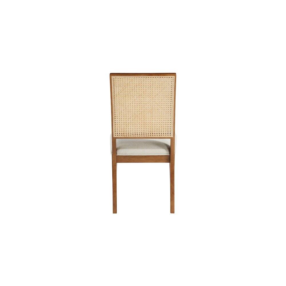 Alt View 1. Meridian Furniture - Butterfly Cream Linen Textured Fabric Dining Chair, Set of 2 - Beige.