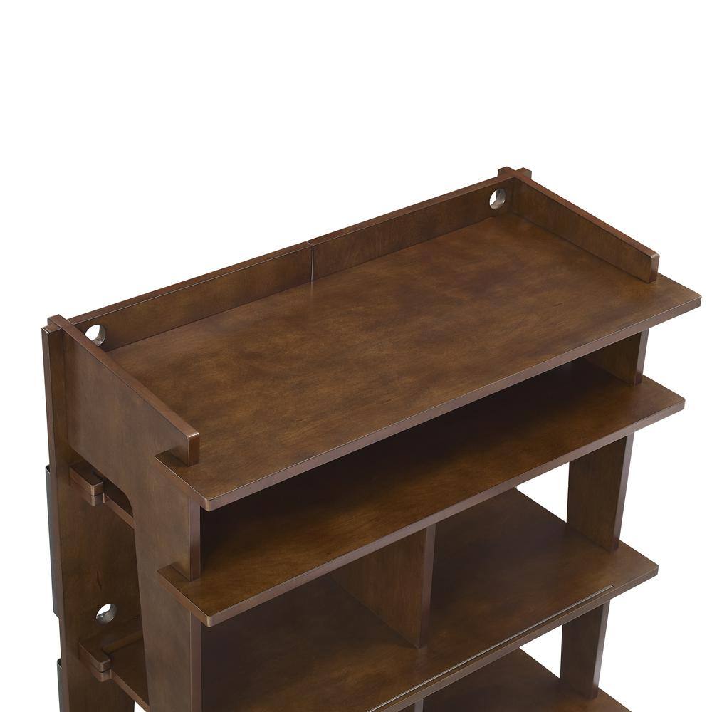 Angle. Crosley Furniture - Soho Record Storage Console - Mahogany.