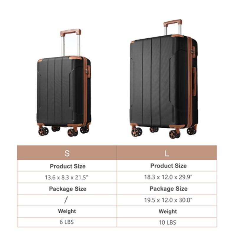 S  
Product Size: 13.6 x 8.3 x 21.5"  
Package Size: /  
Weight: 6 LBS  

L  
Product Size: 18.3 x 12.0 x 29.9"  
Package Size: 19.5 x 12.0 x 30.0"  
Weight: 10 LBS