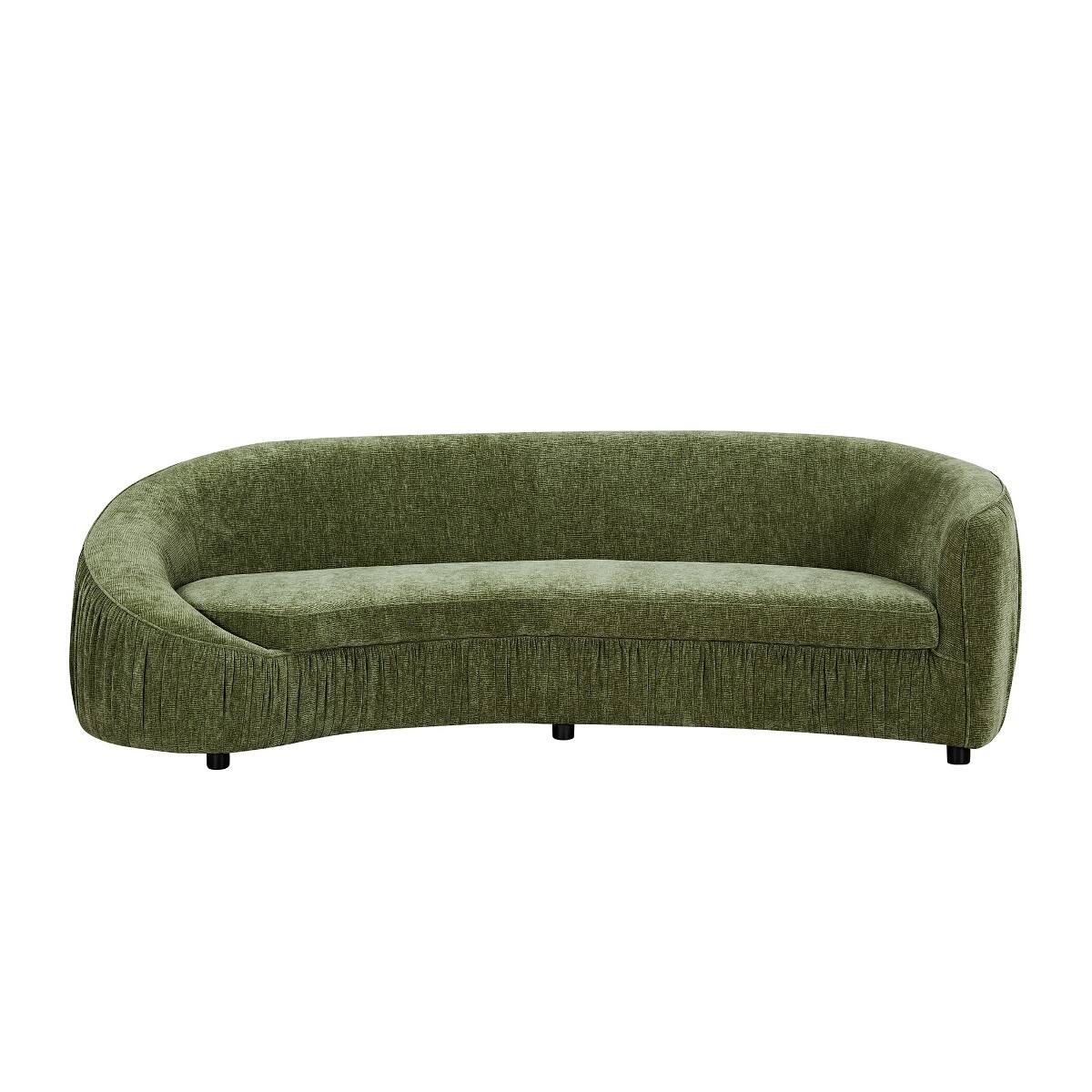 Angle. Ropilly - Ropilly 92 Inch Curved Sofa Green 4 Seat Sofa Modern Living Room Couch Upholstered Fabric Sofa - Green.