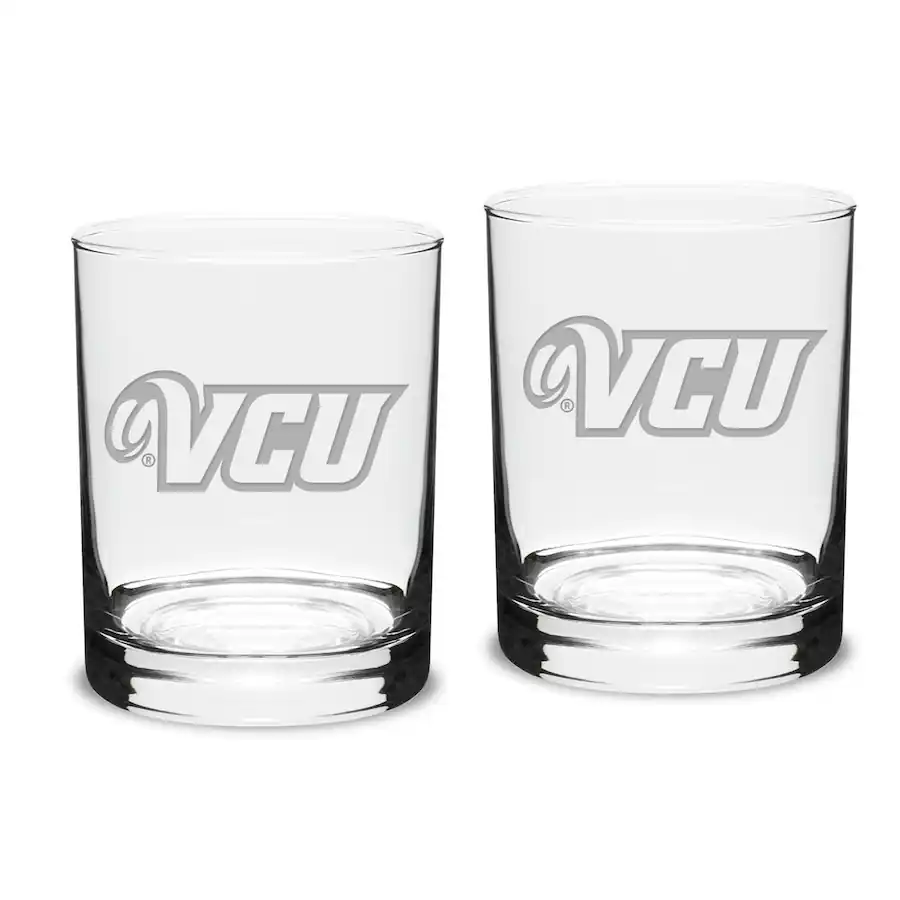 Jardine VCU Rams 14oz. 2 Piece Classic Double Old Fashioned Glass Set ...