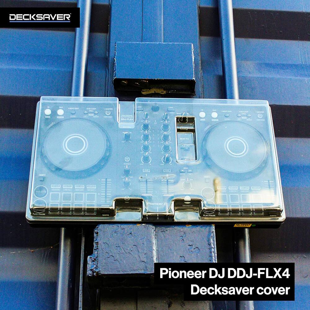 Decksaver Pioneer DJ DDJ FLX4 Cover DSLE PC DDJFLX4 Smoked|Clear