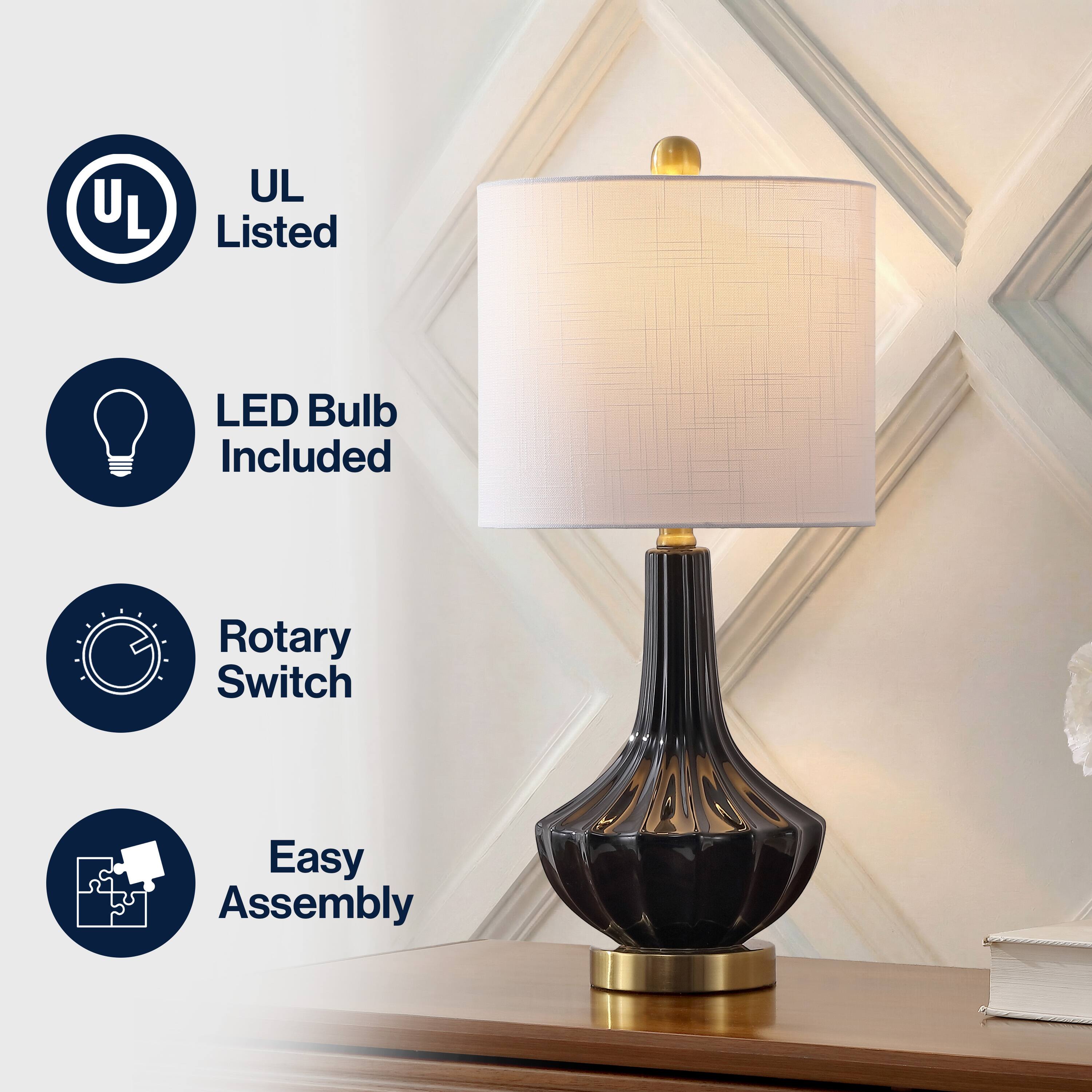 UL Listed LED Bulb Included Rotary Switch Easy Assembly