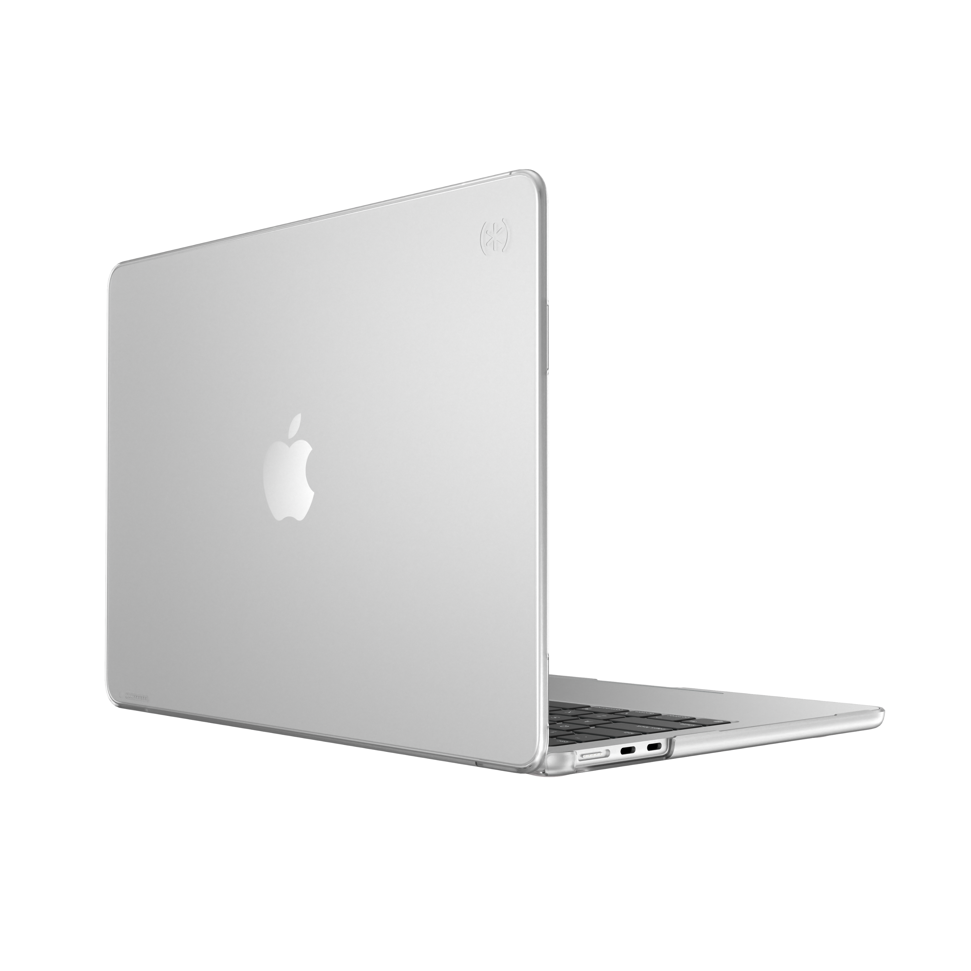 Angle. Speck - Smartshell Case for Macbook Air 13" M2/M3/M4 (2022-2025) - Clear.