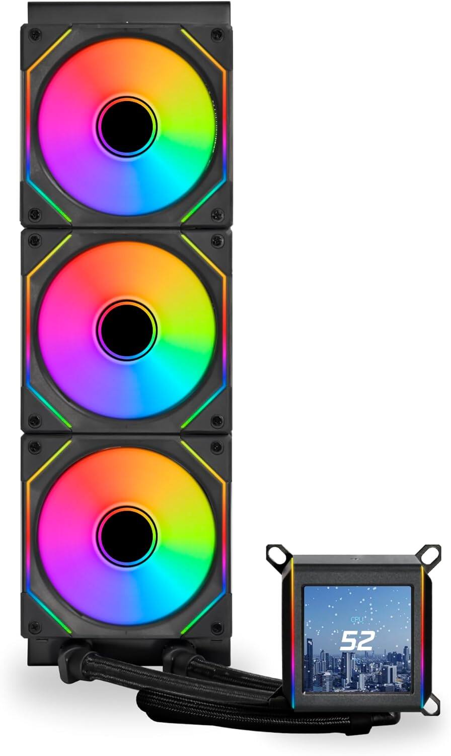 PC用ファン・クーラー LIANLI GA II LCD SL-INF 360 Lian Li GA II LCD 360MM AIO 2.88” IPS LCD Screen Liquid Cooler