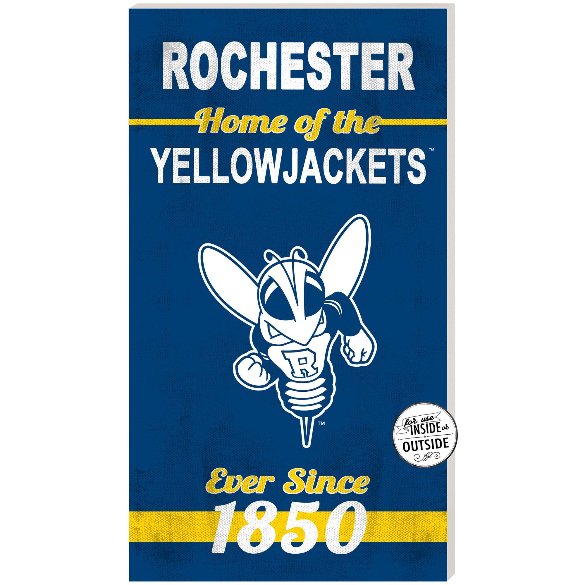 Jardine - Rochester Yellow Jackets 11" x 20" Indoor/Outdoor Home Of The Sign - Navy