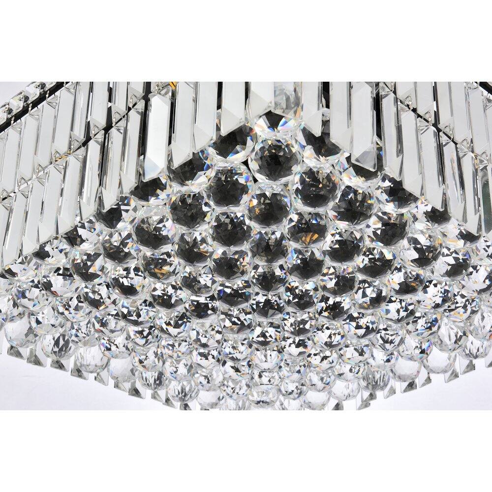 Alt View 1. Elegant Lighting - Maxime 20 Inch Black Chandelier - Black And Clear.