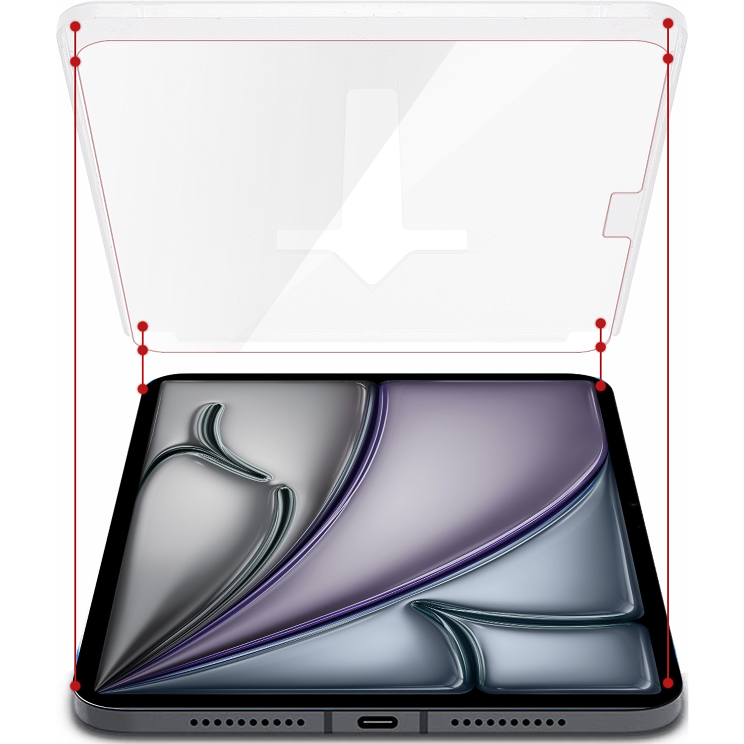 Alt View 12. SaharaCase - Easy Apply Tempered Glass Screen Protector for Apple iPad Air 11-inch (M2 2024 and M3 2025) - Clear.