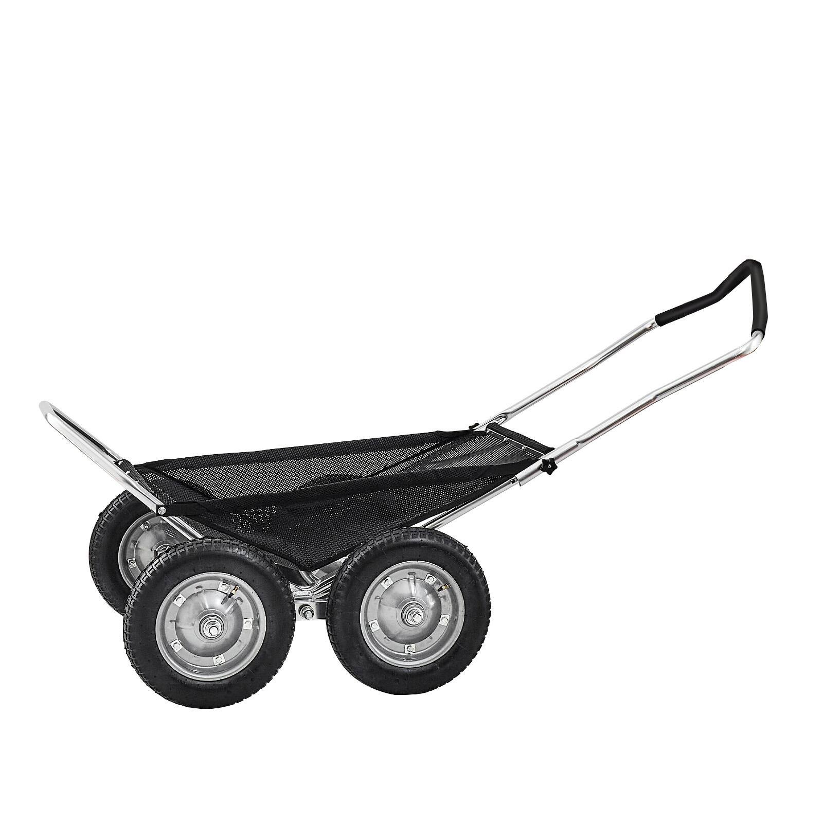 Alt View 5. VEVOR - Game Carts for Hunting, 500LBS Deer Cart Game Hauler, Heavy-Duty Crawler Cart, All-Terrain Folding Deer Hauling Cart - Black.
