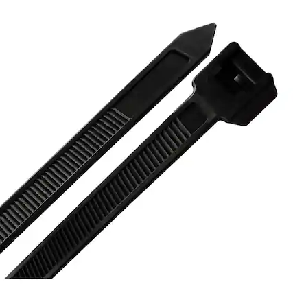 Front. Steel Grip - Steel Grip 18 in. L Black Cable Tie 10 pk.