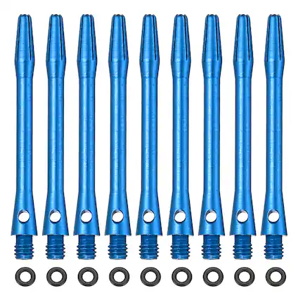 Front. Unique Bargains - Dart Shafts for Steel Tip, Medium 2BA Thread Aluminum Shaft Set, 48mm & 31 Set - Fits Darts Training/Sharpener - Sky Blue.