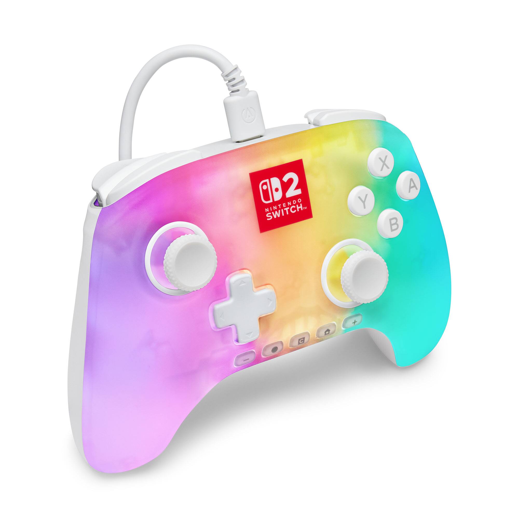 Angle. PowerA - PowerA Advantage Wired Controller for Nintendo Switch 2 with Lumectra - White - White.