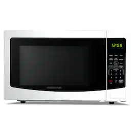 Farberware - 1.1 cu. ft. Countertop Microwave Oven – 1000W Power, Auto Cook Settings, Defrost, and Safety Lock – - White