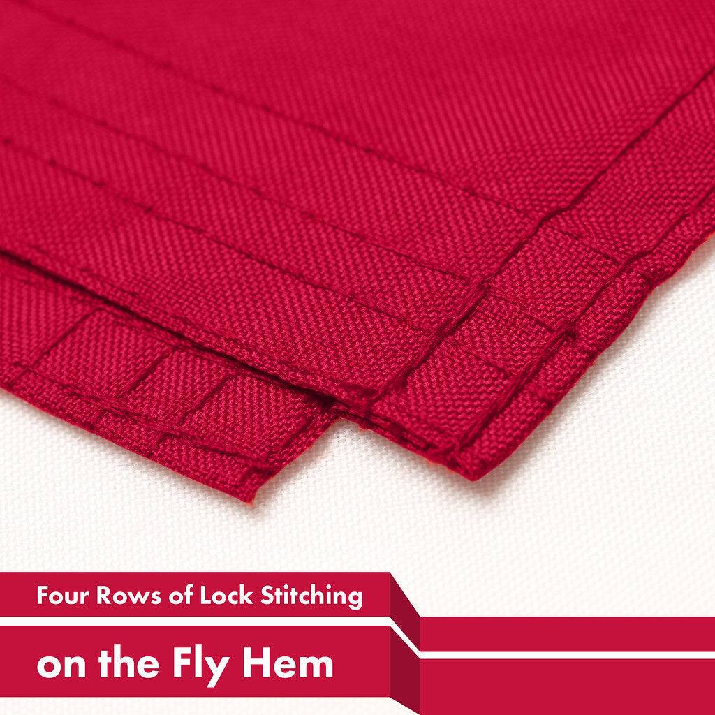 Four Rows of Lock Stitching on the Fly Hem