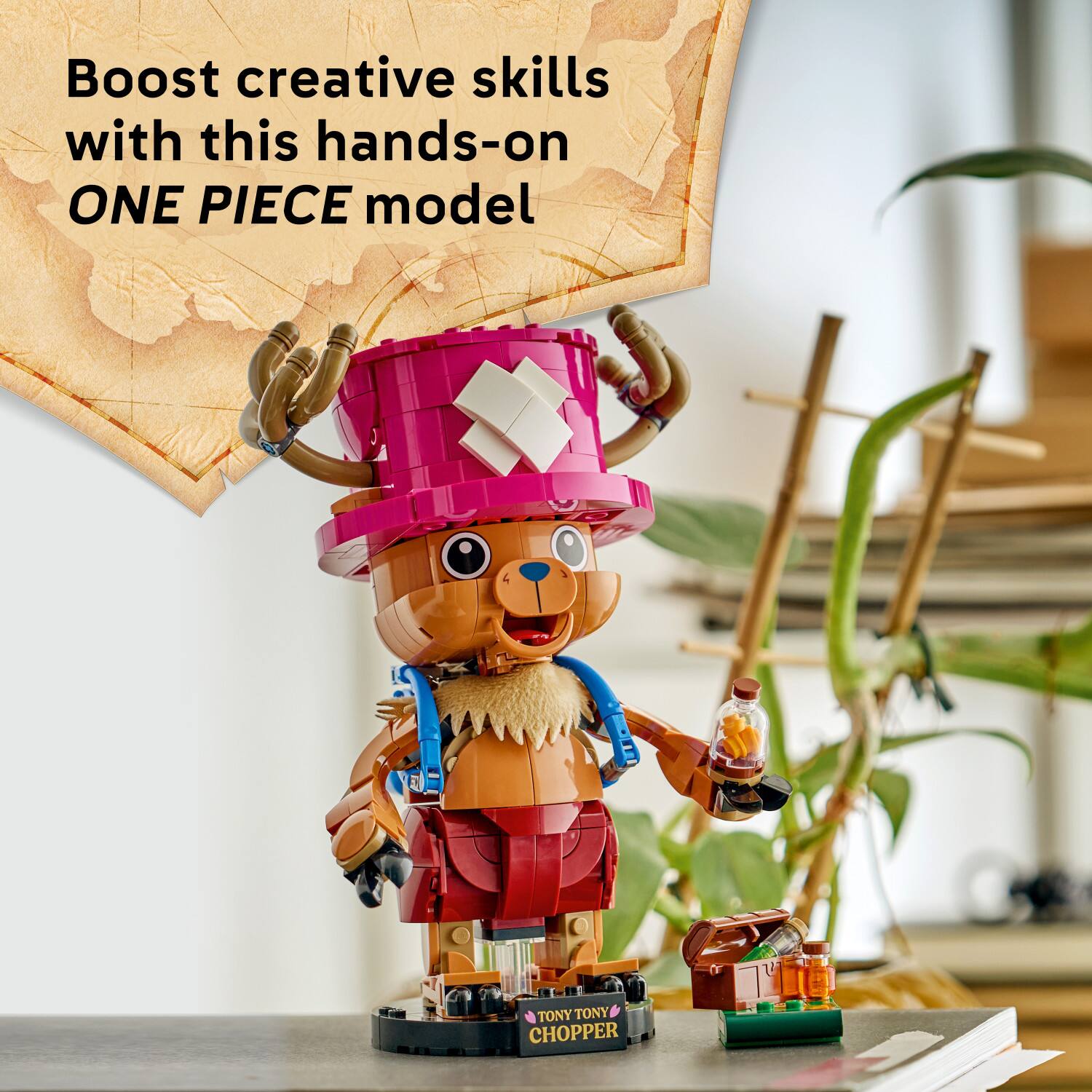 Boost creative skills with this hands-on ONE PIECE model  
TONY TONY CHOPPER