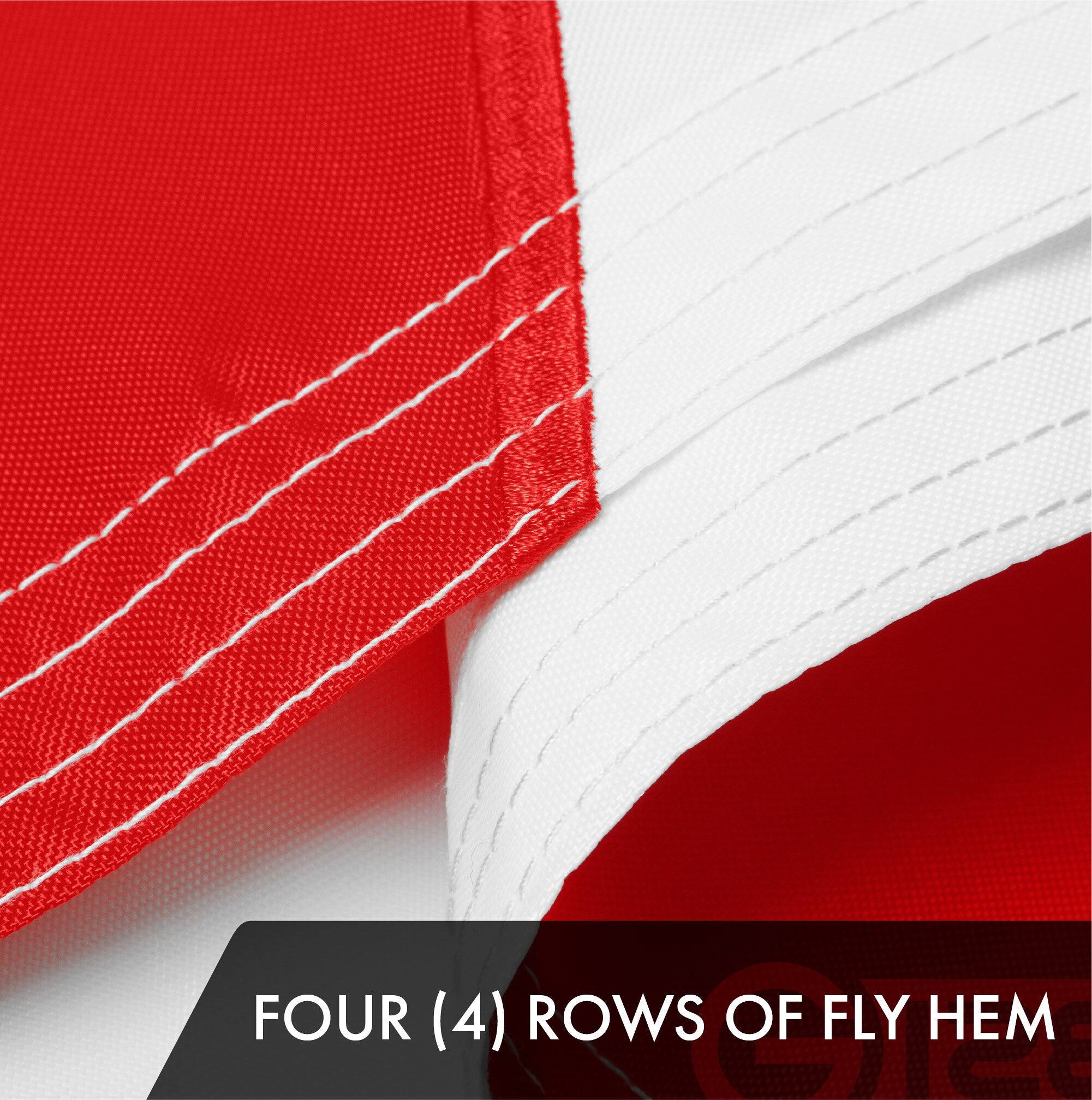 FOUR (4) ROWS OF FLY HEM