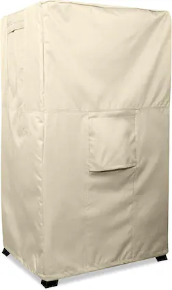 KHOMO GEAR - Panther Series - Heavy Duty Outdoor Black Smoker Cover Protector 17" x 20" x 35.5" - Beige