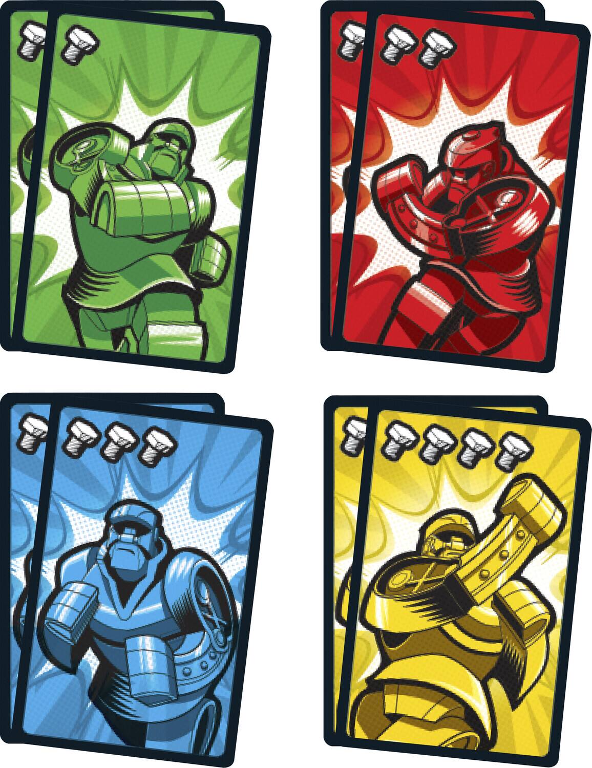 Alt View 1. Mattel - Mattel Games - Rock 'Em Sock 'Em Robots Fight Cards Card Game   - GAMES (MISC) - Multicolor.