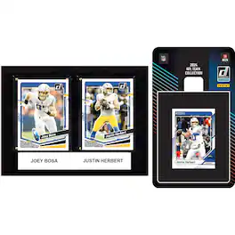 C&I Collectibles - Los Angeles Chargers 6" x 8" Player Plaque & 2024 Team Trading Card Set - Multicolor