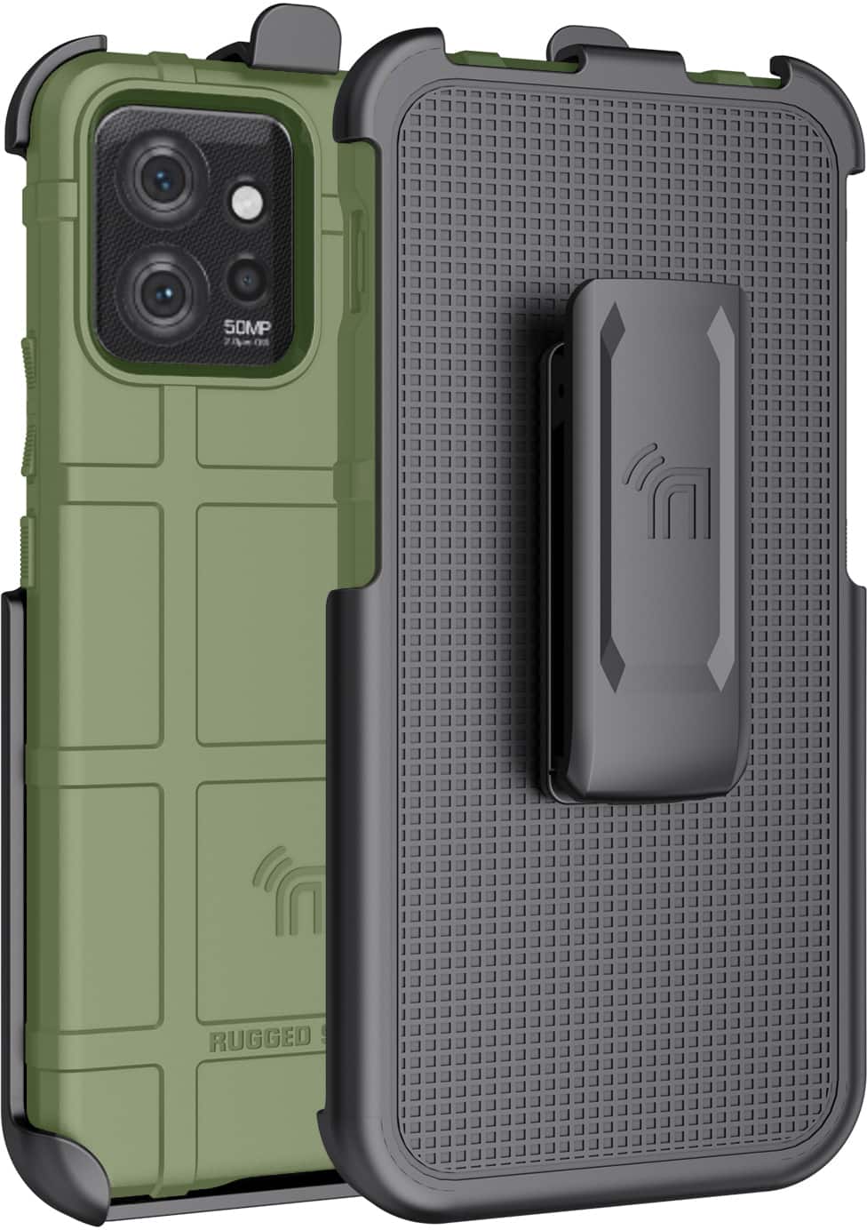 Nakedcellphone - Combo for Motorola ThinkPhone - Special Ops Case and Holster Belt Clip - Olive price history on PriceWatchPro