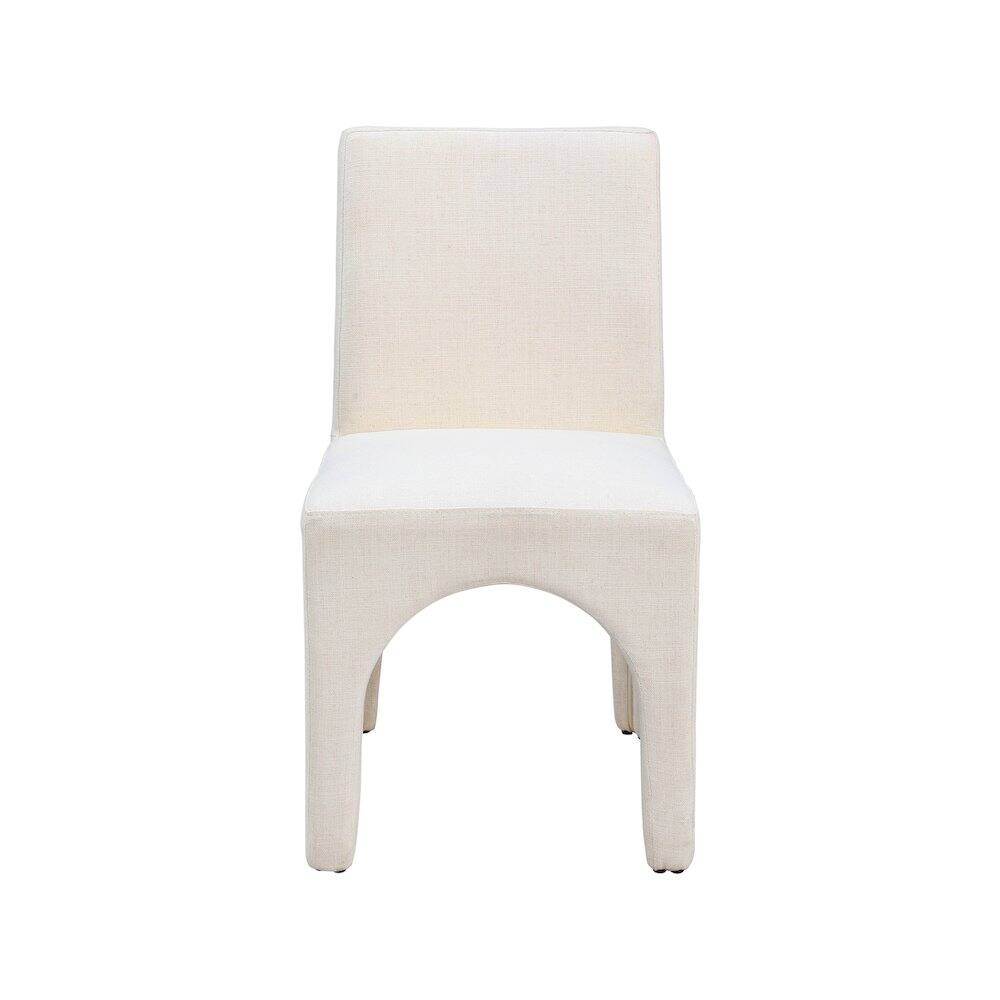 Alt View 2. Meridian Furniture - Gramercy Beige Linen Textured Fabric Dining Chair, Set of 2 - Beige.