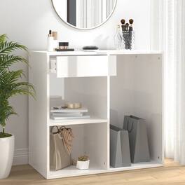 Boyel Living - 31.5 in.W Modern High Gloss Cosmetic Cabinet Engineered Wood - White