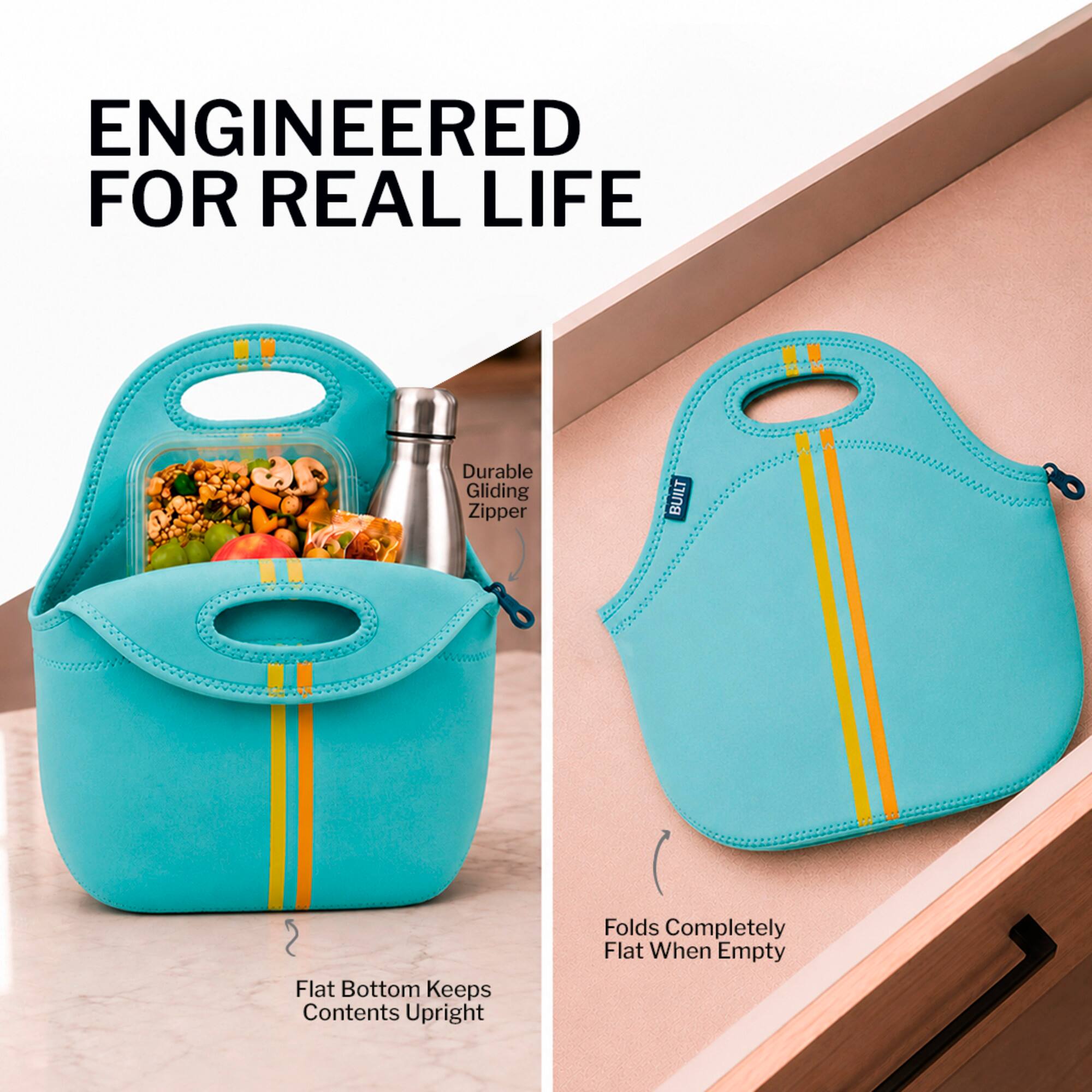 ENGINEERED FOR REAL LIFE

- Durable Gliding Zipper
- Flat Bottom Keeps Contents Upright
- Folds Completely Flat When Empty