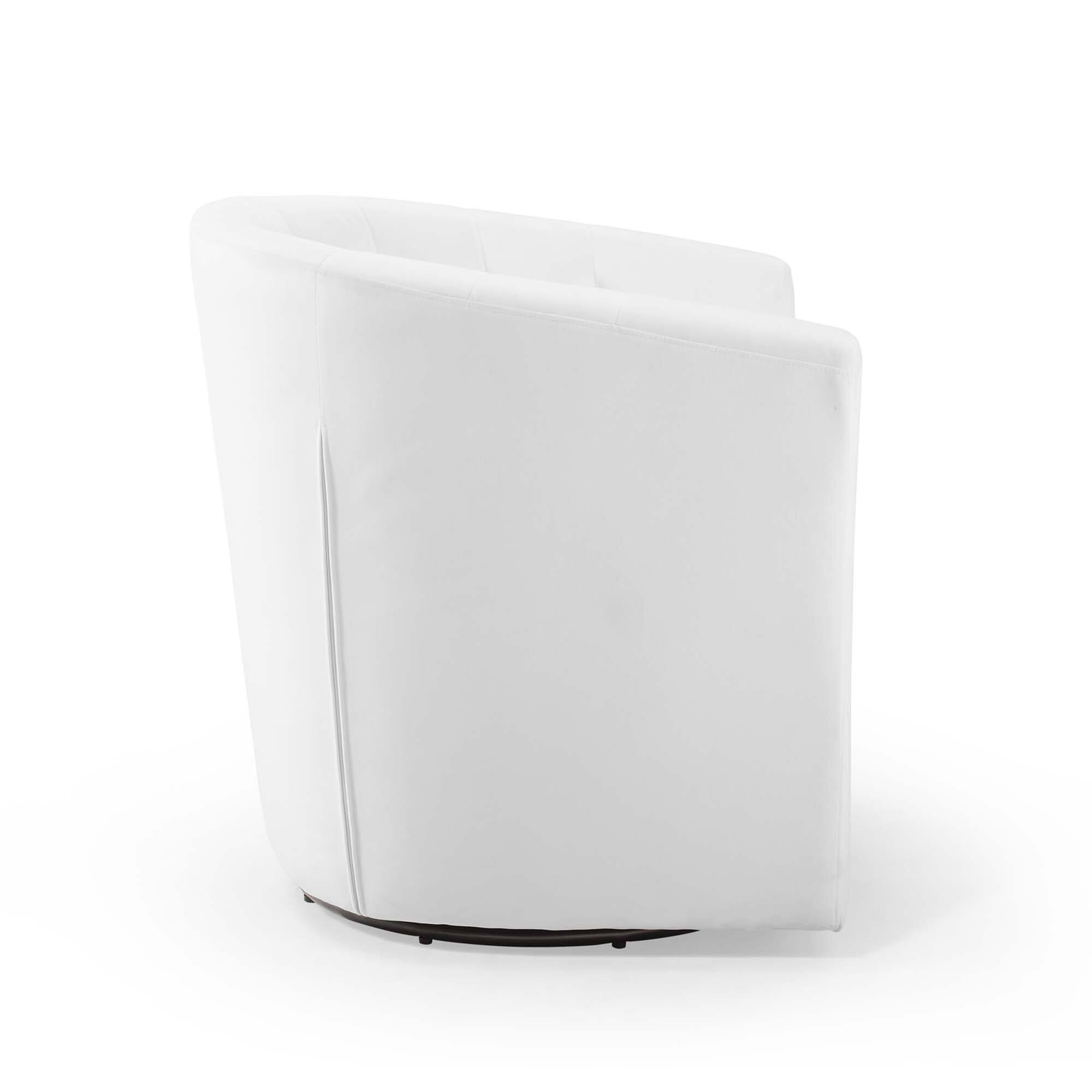 Angle. Modway - Prospect Tufted Performance Velvet Swivel Armchair by Modway - White.