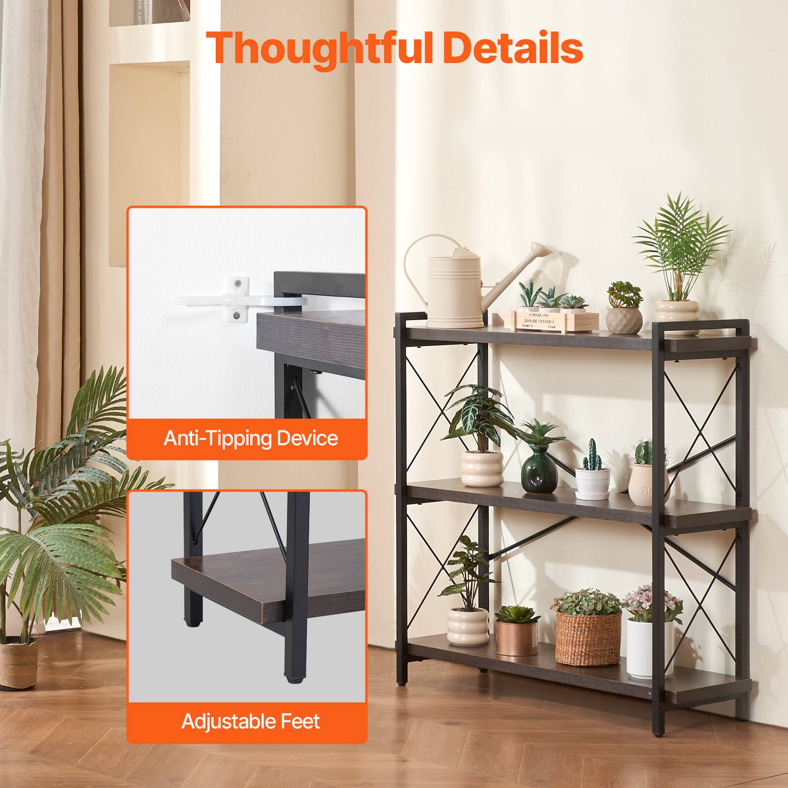 Thoughtful Details

- Anti-Tipping Device
- Adjustable Feet