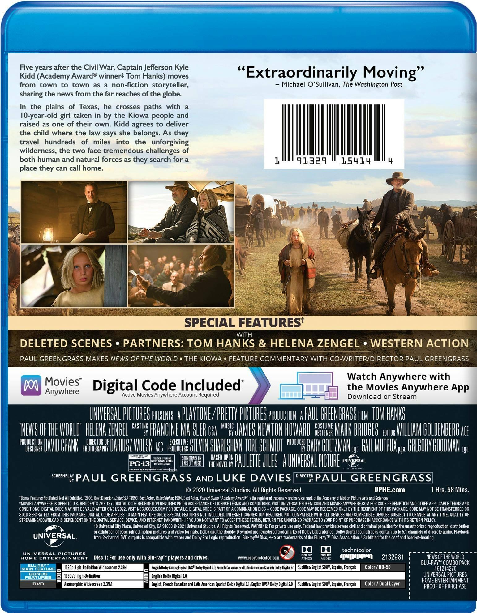 Angle. News of the World (with DVD) [Blu-ray].