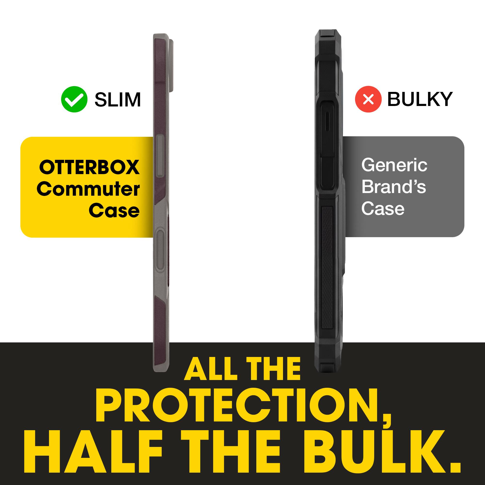 SLIM X BULKY  
OTTERBOX Commuter Case  
Generic Brand's Case  
ALL THE PROTECTION, HALF THE BULK.
