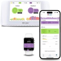 IQAir - AirVisual Pro Air Quality Monitor for PM2.5, CO2, AQI, Temperature, and Humidity, IFTTT App Enabled - white - Front_Zoom