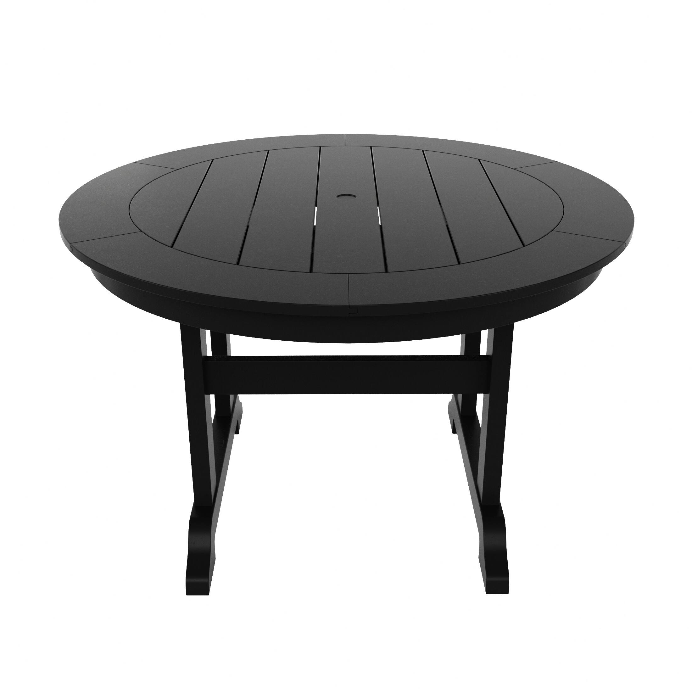 Left. WestinTrends - WestinTrends Malibu 47" Outdoor Patio Round Dining Table - Black.