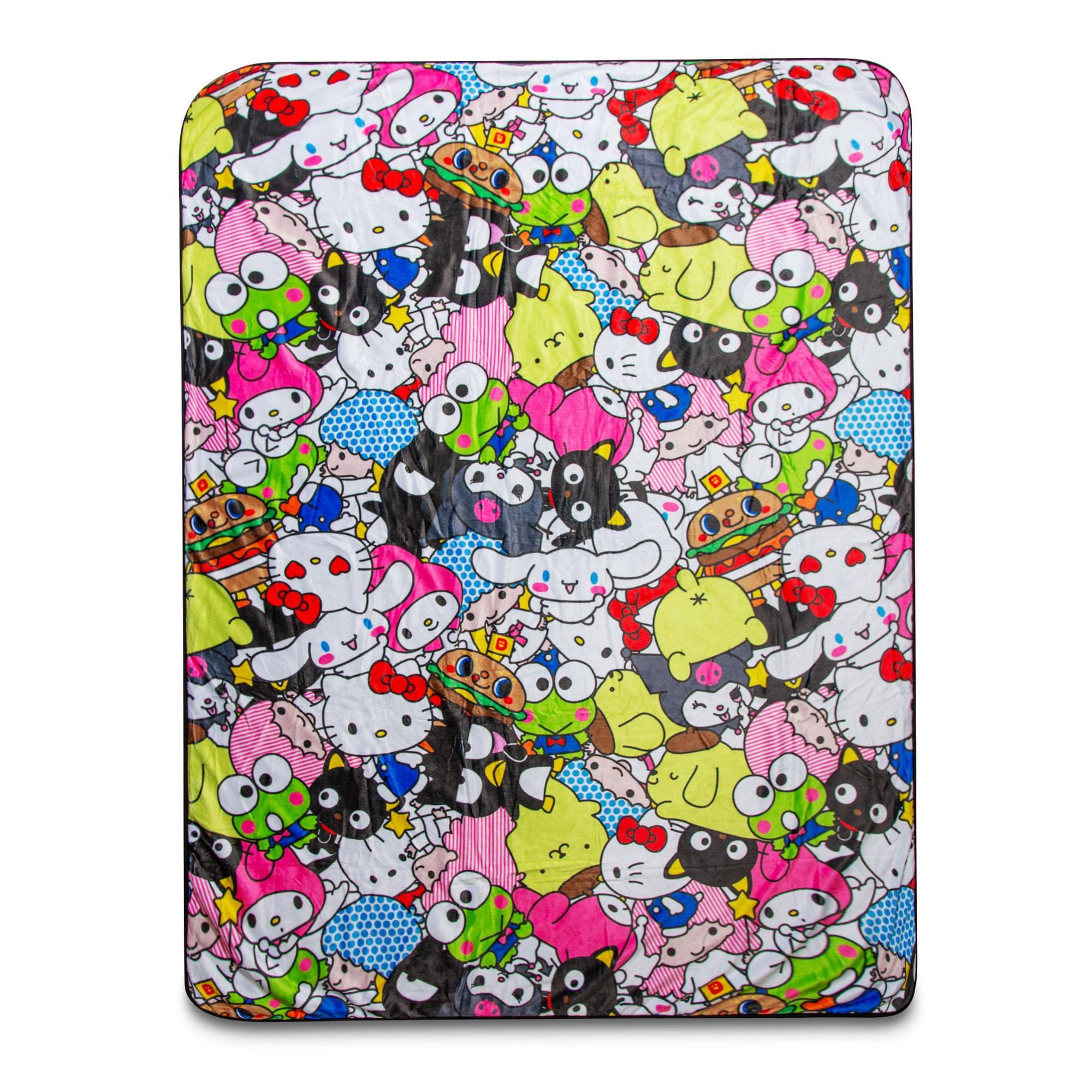 Front. Surreal Entertainment - Sanrio Hello Kitty And Friends Fleece Throw Blanket | 54 x 72 Inches - Pink.
