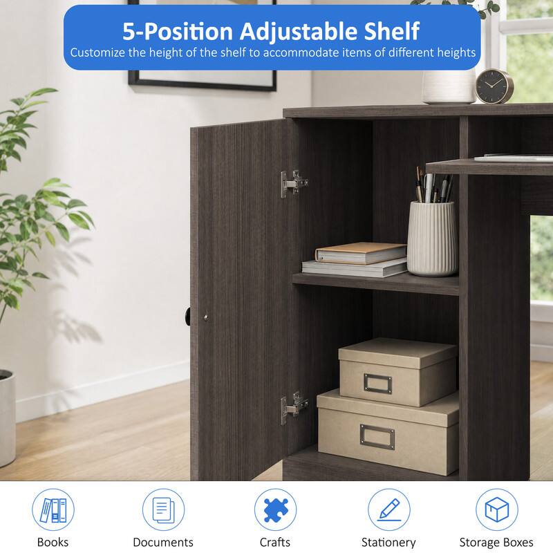5-Position Adjustable Shelf  
Customize the height of the shelf to accommodate items of different heights  
Books  
Documents  
Crafts  
Stationery  
Storage Boxes