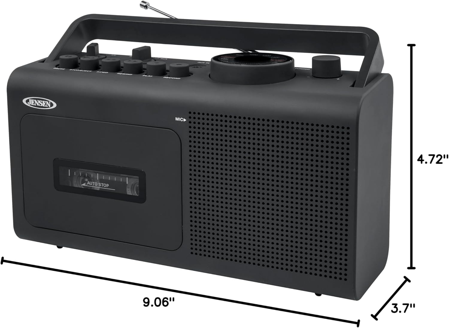 JENSEN MIC 4.72" AUTO STOP 9.06" 3.7"